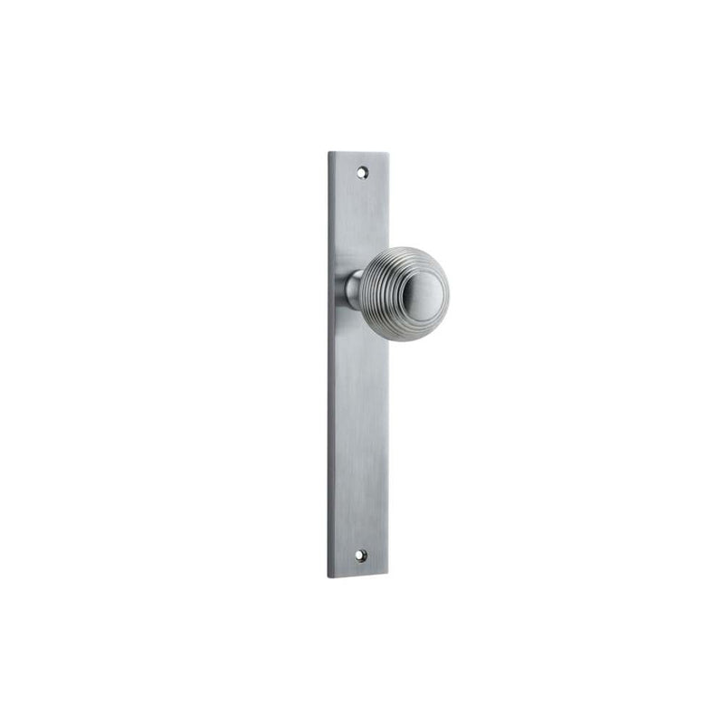 Door Knob Guildford Rectangular Latch Brushed Chrome