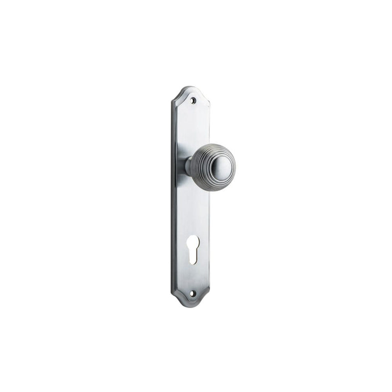 Door Knob Guildford Shouldered Euro Brushed Chrome