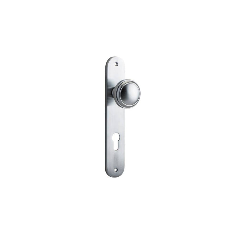 Door Knob Paddington Oval Euro Brushed Chrome
