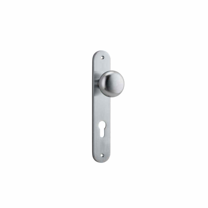 Door Knob Cambridge Oval Euro Brushed Chrome
