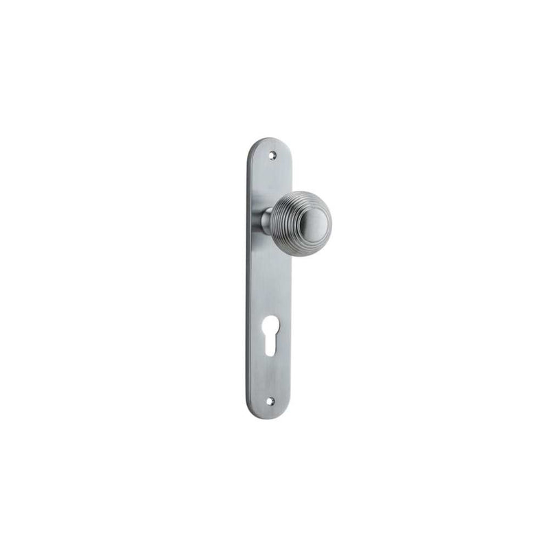Door Knob Guildford Oval Euro Brushed Chrome