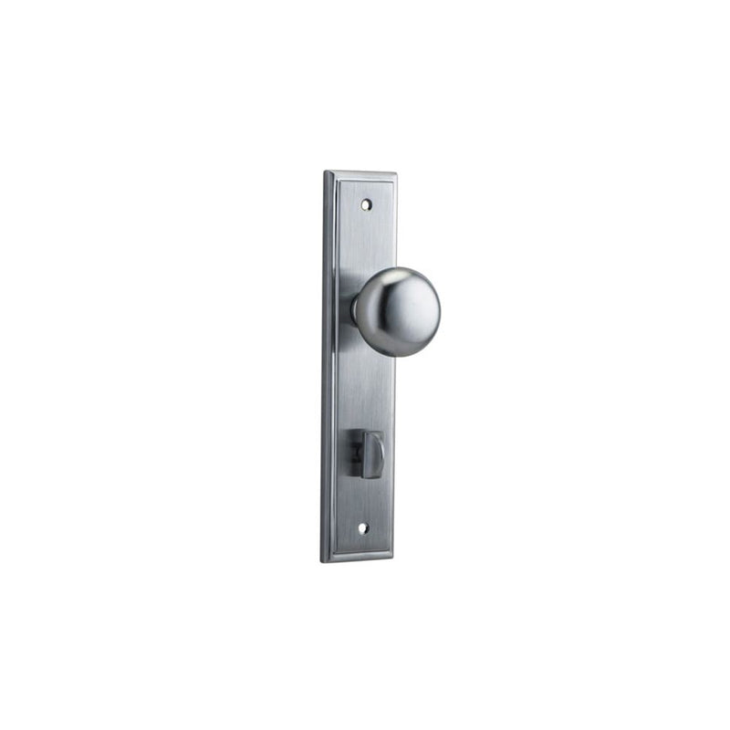 Door Knob Cambridge Stepped Privacy Brushed Chrome