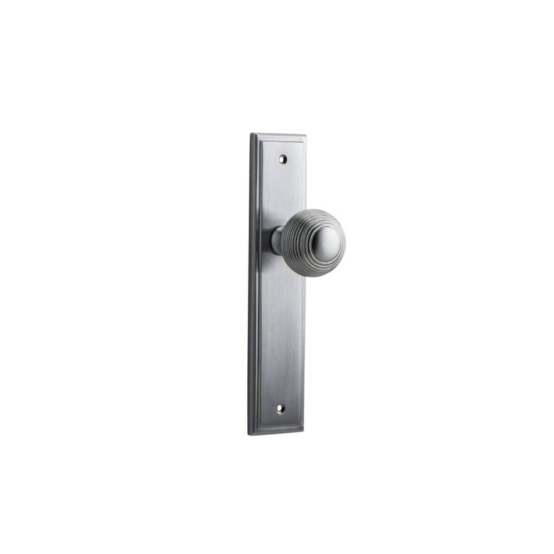 Door Knob Guildford Stepped Latch Brushed Chrome