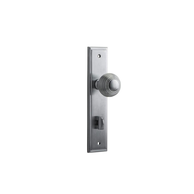 Door Knob Guildford Stepped Privacy Brushed Chrome