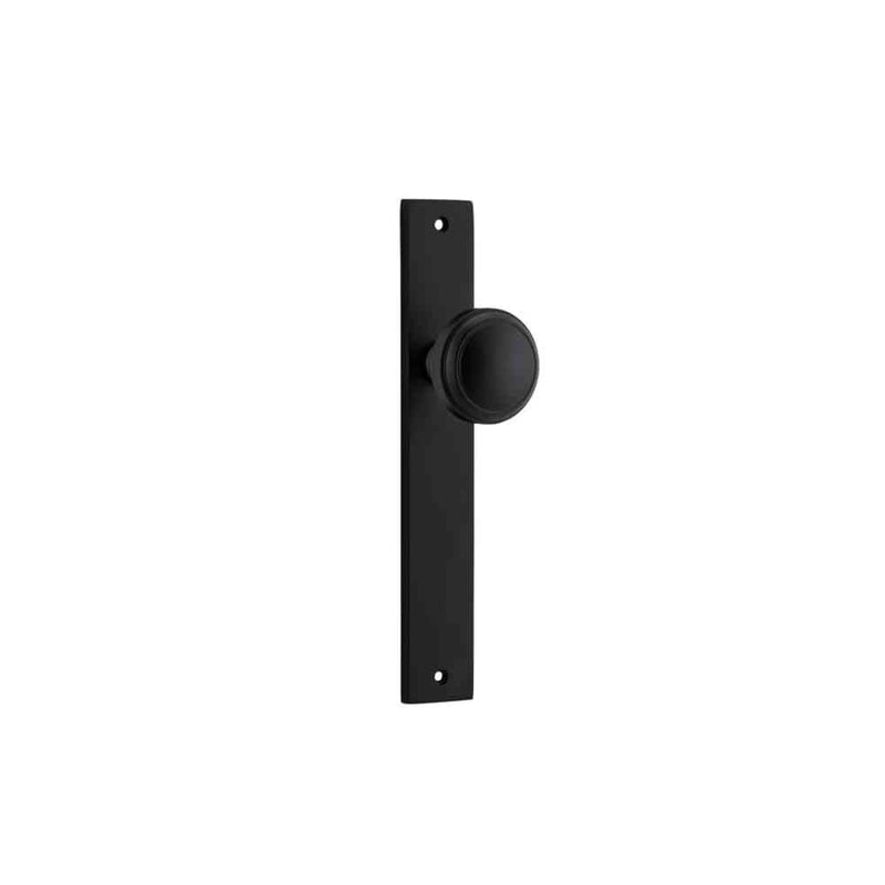 Door Knob Paddington Rectangular Latch Matt Black