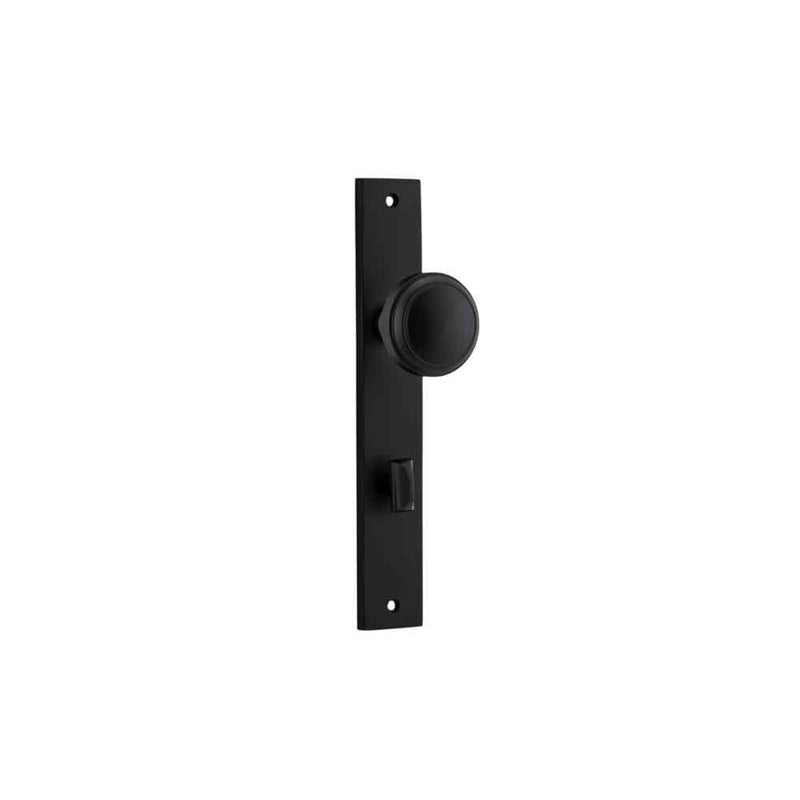 Door Knob Paddington Rectangular Privacy Matt Black