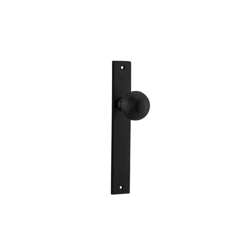 Door Knob Guildford Rectangular Latch Matt Black
