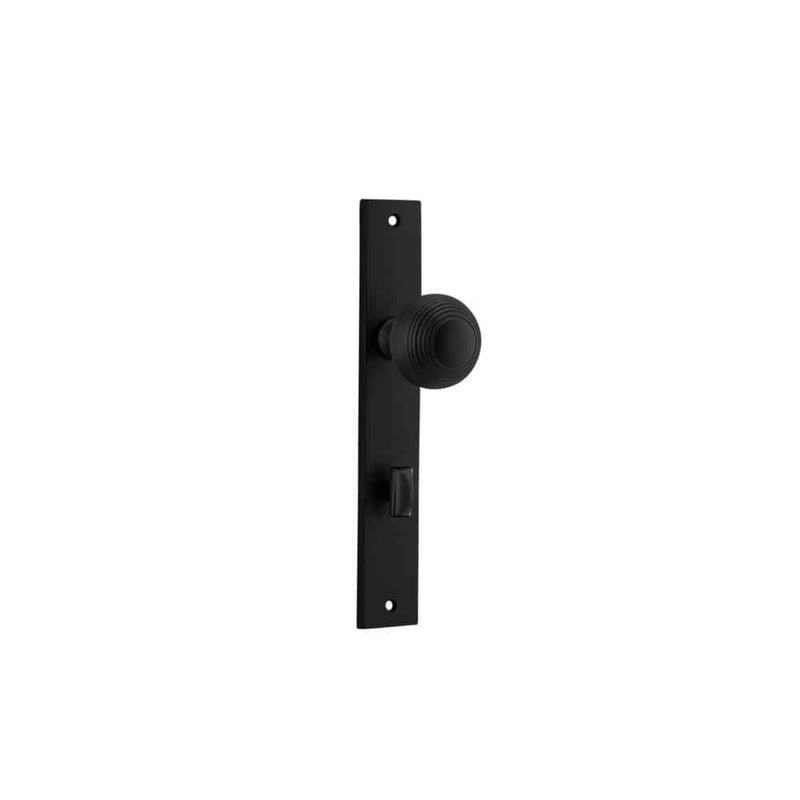 Door Knob Guildford Rectangular Privacy Matt Black