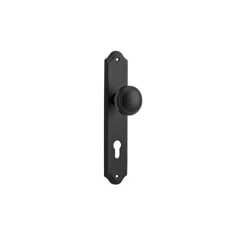 Door Knob Paddington Shouldered Euro Matt Black