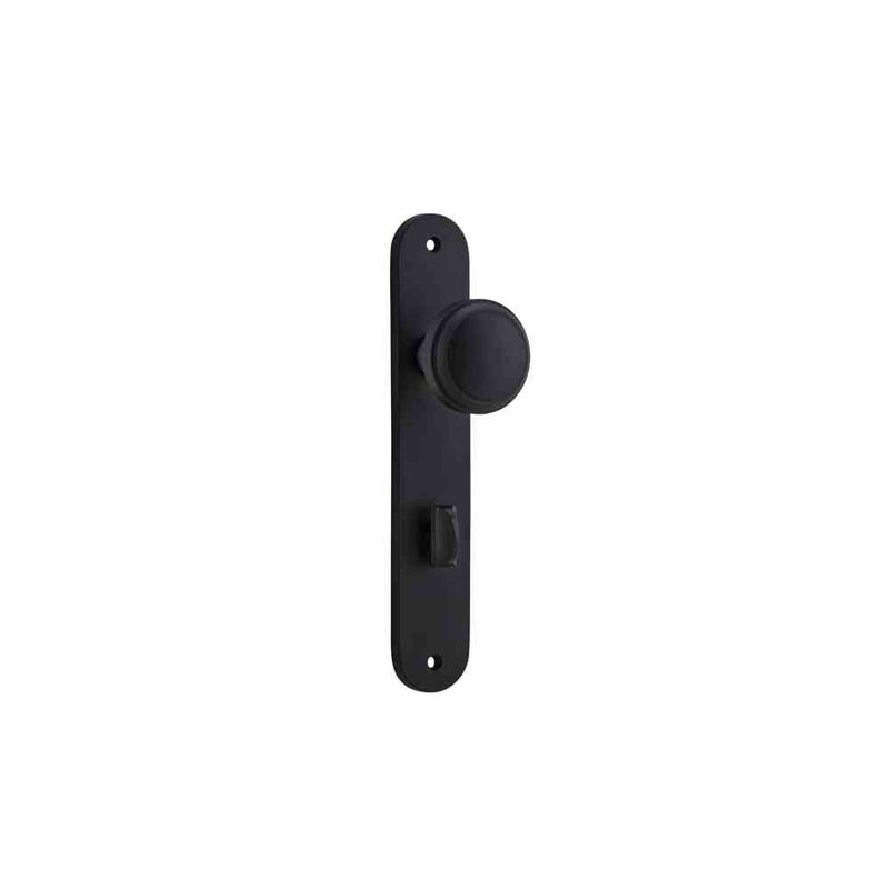 Door Knob Paddington Oval Privacy Matt Black
