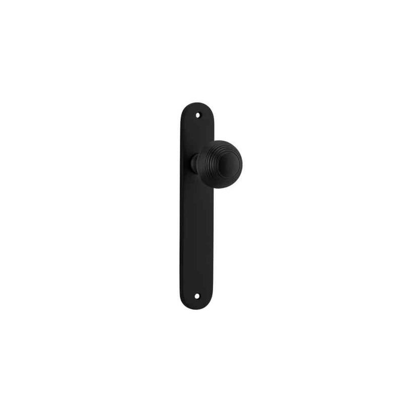 Door Knob Guildford Oval Latch Matt Black