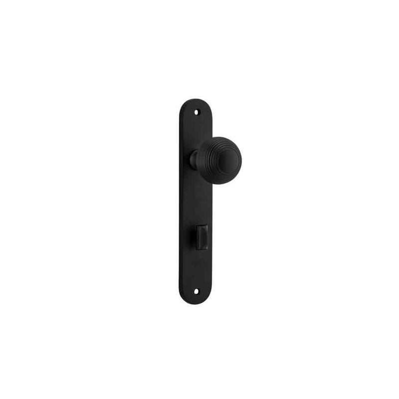 Door Knob Guildford Oval Privacy Matt Black