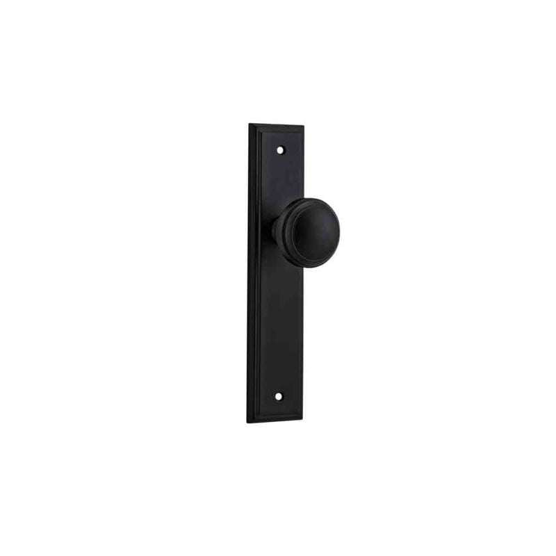 Door Knob Paddington Stepped Latch Matt Black