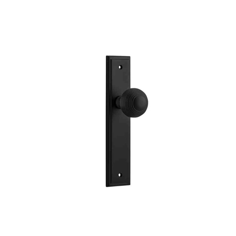 Door Knob Guildford Stepped Latch Matt Black
