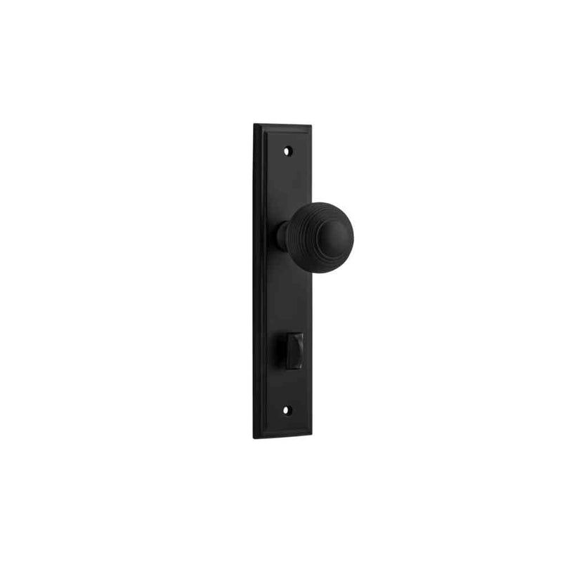 Door Knob Guildford Stepped Privacy Matt Black