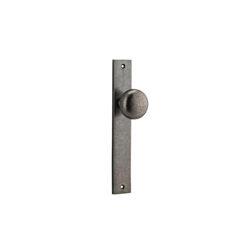 Door Knob Cambridge Rectangular Latch Distressed Nickel