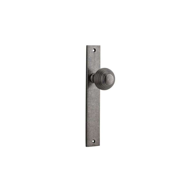 Door Knob Guildford Rectangular Latch Distressed Nickel