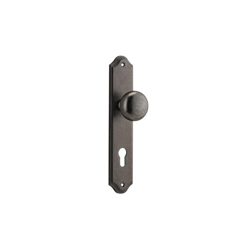 Door Knob Cambridge Shouldered Euro Distressed Nickel