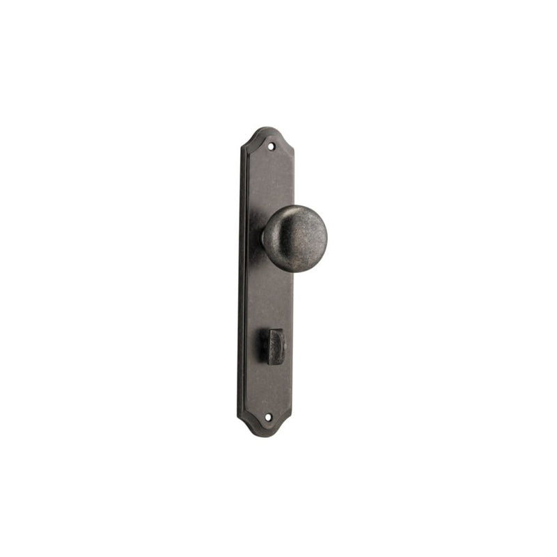 Door Knob Cambridge Shouldered Privacy Distressed Nickel