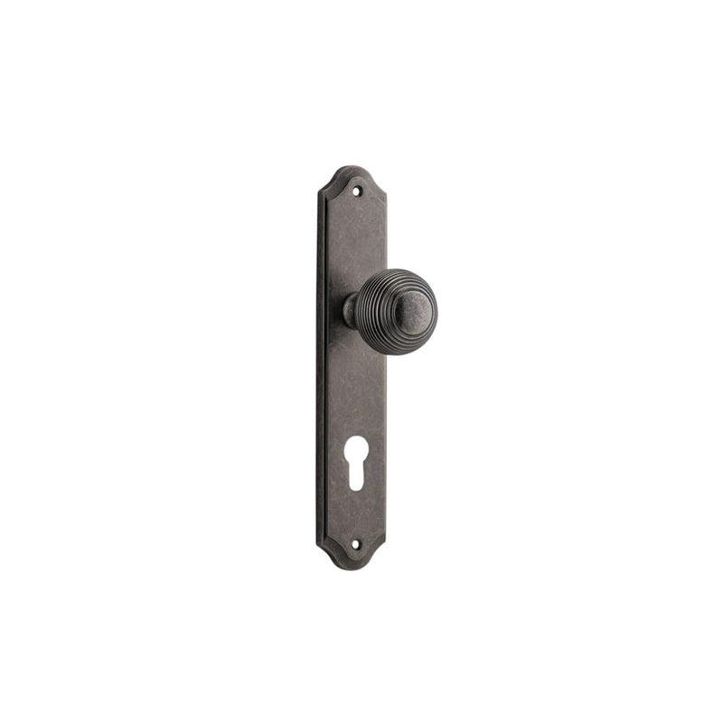 Door Knob Guildford Shouldered Euro Distressed Nickel