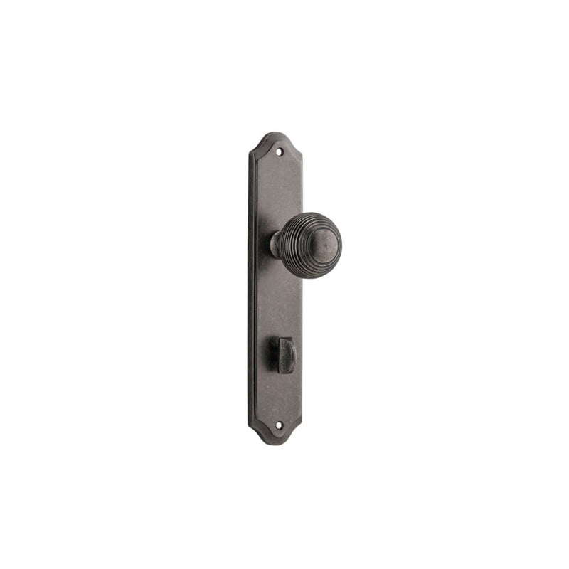 Door Knob Guildford Shouldered Privacy Distressed Nickel