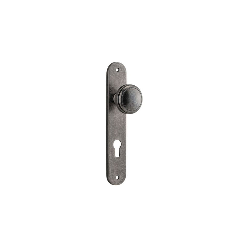 Door Knob Paddington Oval Euro Distressed Nickel