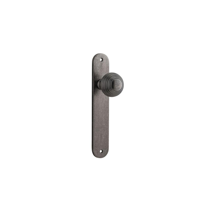 Door Knob Guildford Oval Latch Distressed Nickel