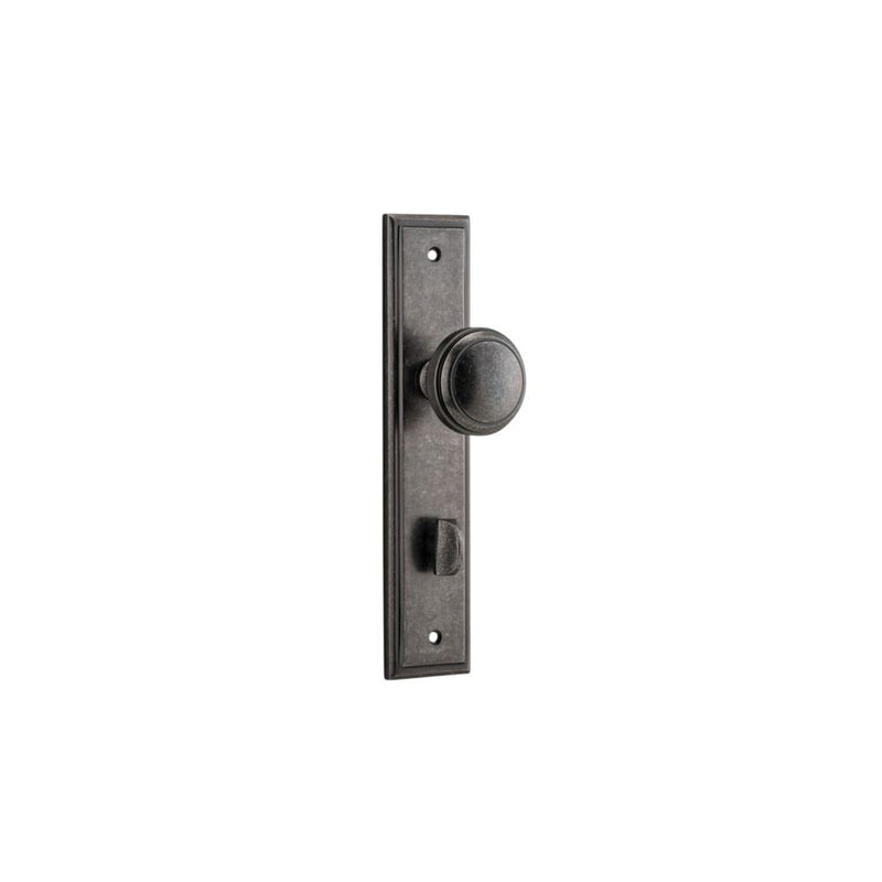Door Knob Paddington Stepped Privacy Distressed Nickel