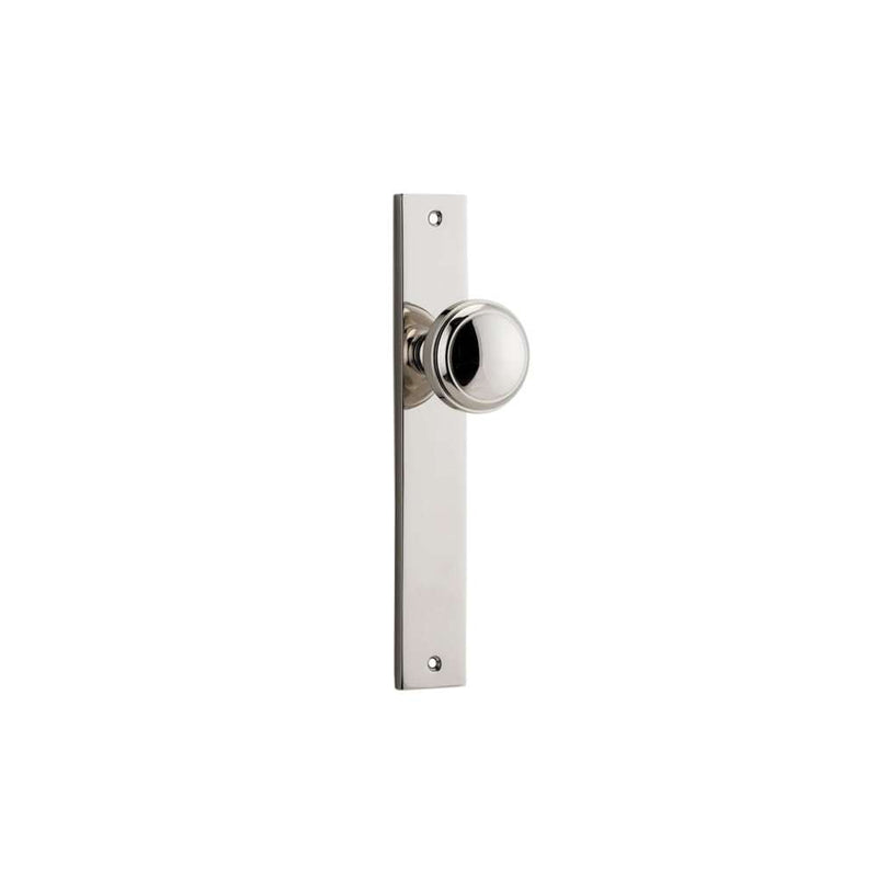 Door Knob Paddington Rectangular Latch Polished Nickel