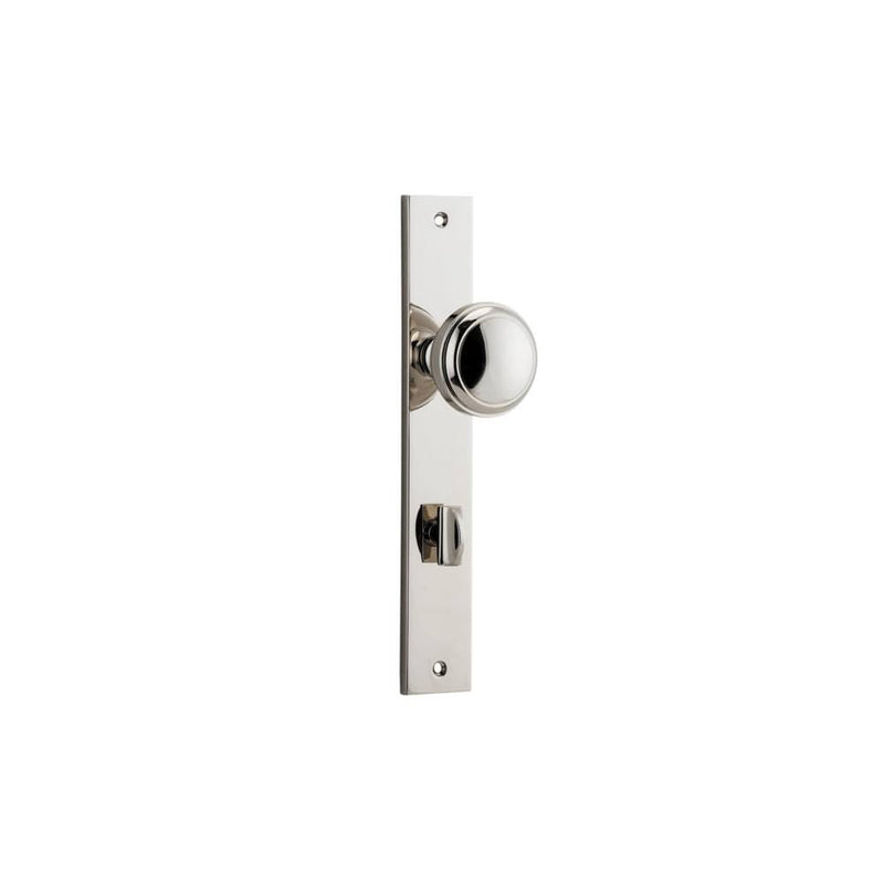 Door Knob Paddington Rectangular Privacy Polished Nickel