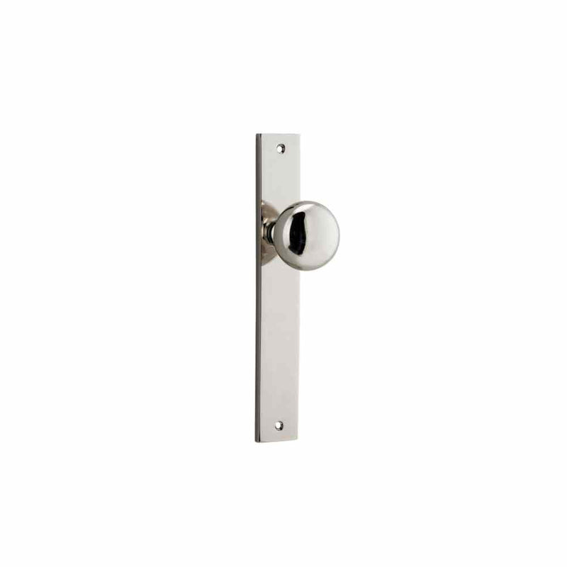 Door Knob Cambridge Rectangular Latch Polished Nickel