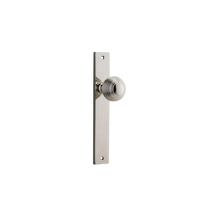 Door Knob Guildford Rectangular Latch Polished Nickel