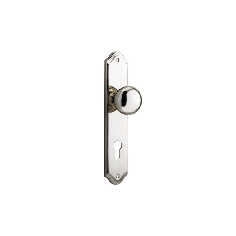 Door Knob Cambridge Shouldered Euro Polished Nickel