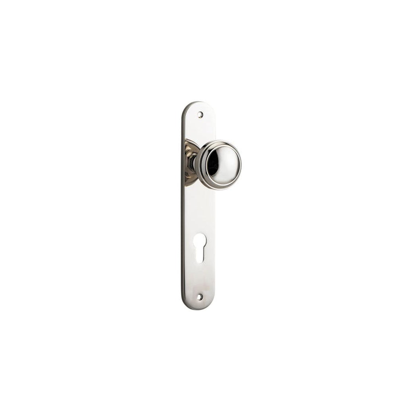 Door Knob Paddington Oval Euro Polished Nickel