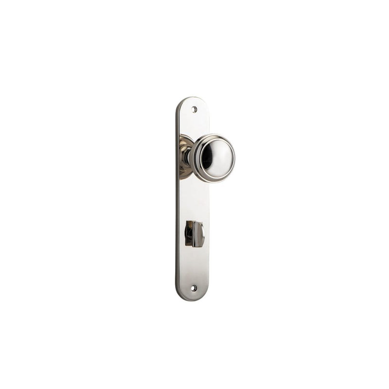 Door Knob Paddington Oval Privacy Polished Nickel