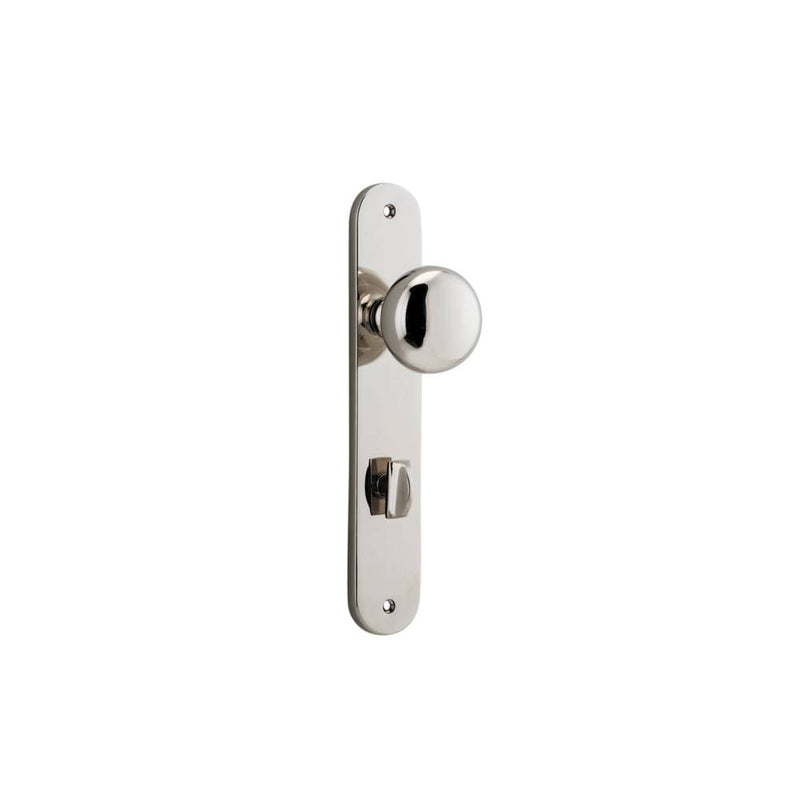 Door Knob Cambridge Oval Privacy Polished Nickel