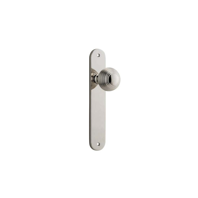 Door Knob Guildford Oval Latch Polished Nickel