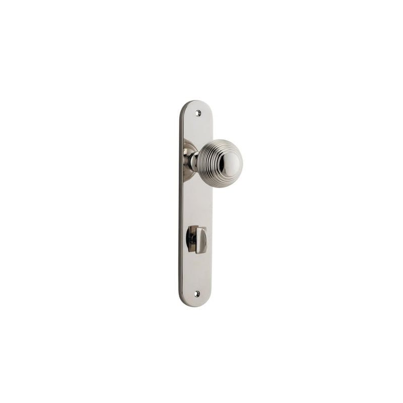 Door Knob Guildford Oval Privacy Polished Nickel