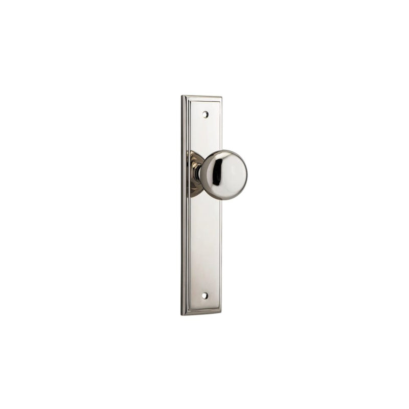 Door Knob Cambridge Stepped Latch Polished Nickel