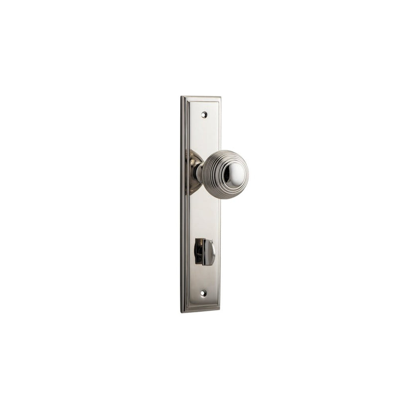 Door Knob Guildford Stepped Privacy Polished Nickel