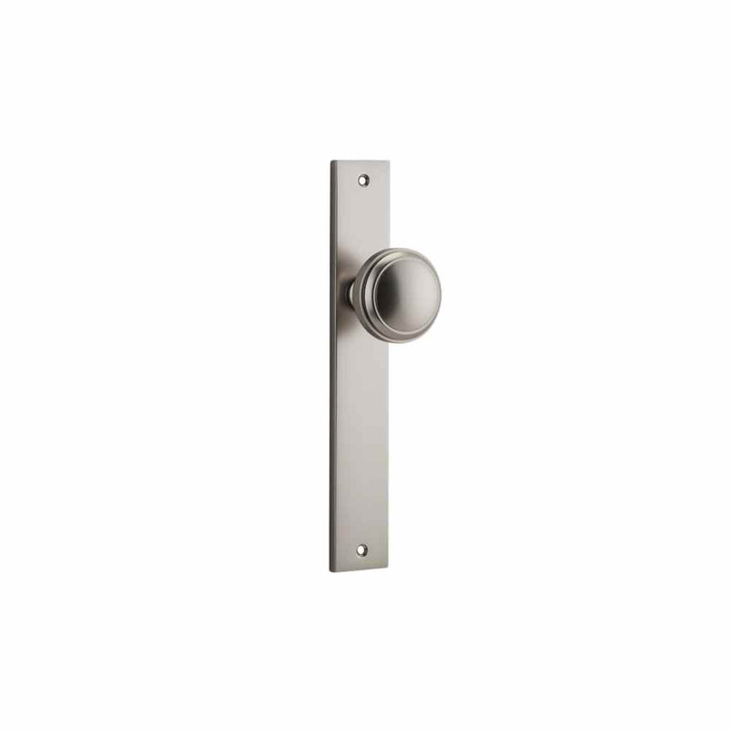 Door Knob Paddington Rectangular Latch Satin Nickel