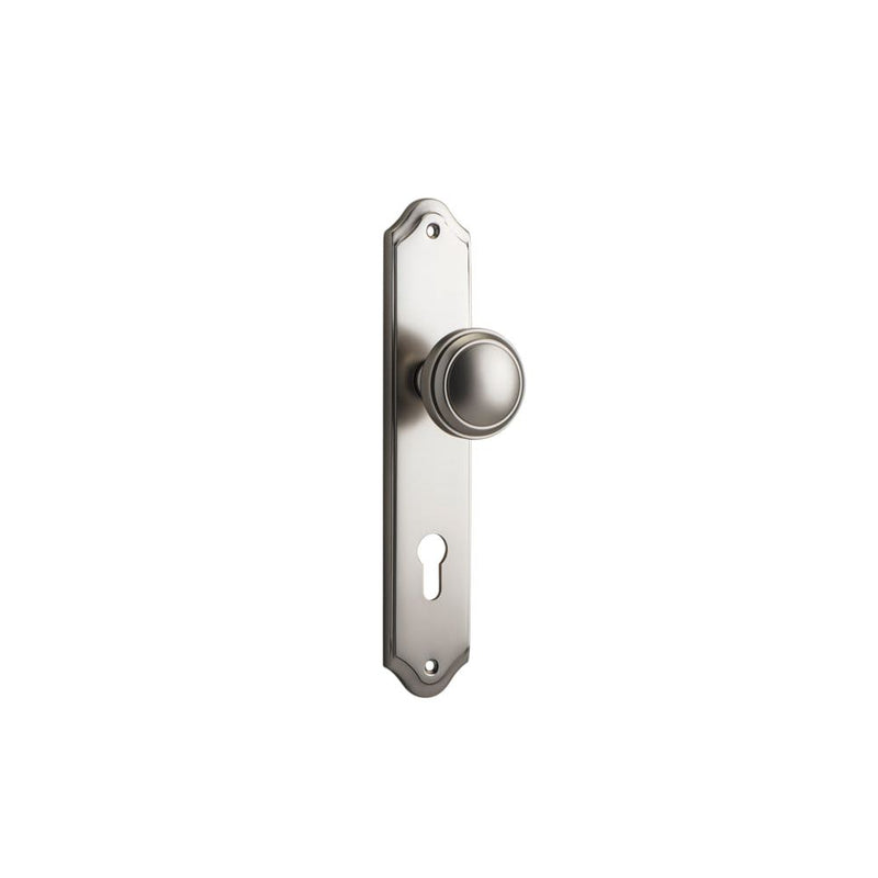 Door Knob Paddington Shouldered Euro Satin Nickel