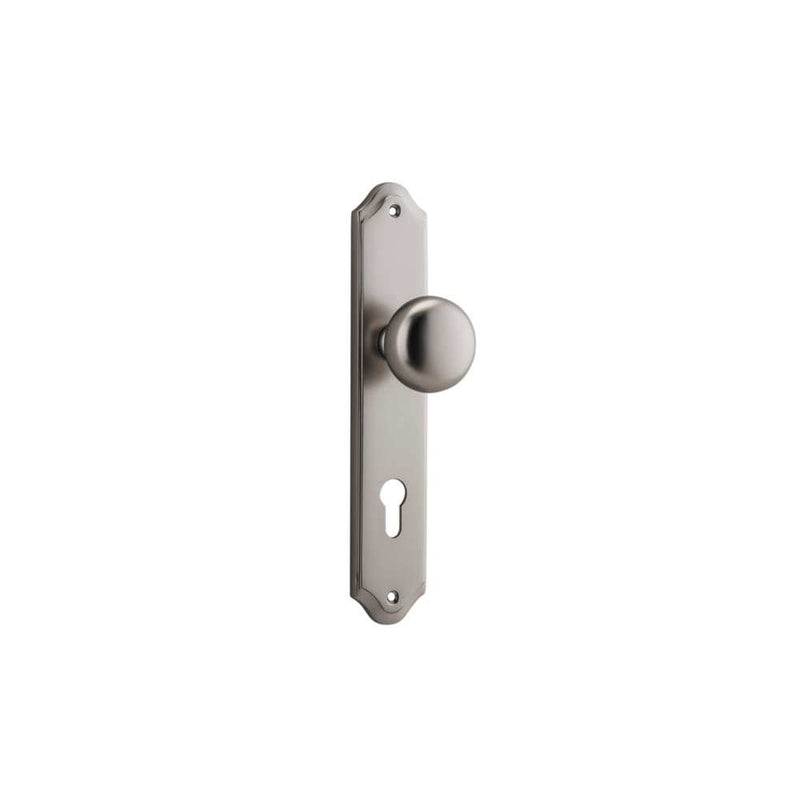 Door Knob Cambridge Shouldered Euro Satin Nickel