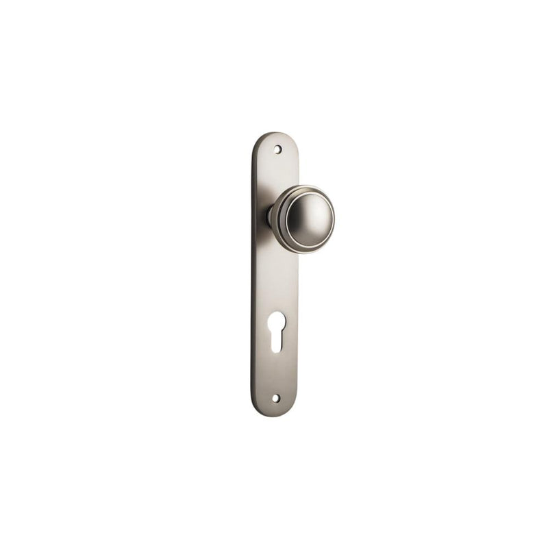 Door Knob Paddington Oval Euro Satin Nickel