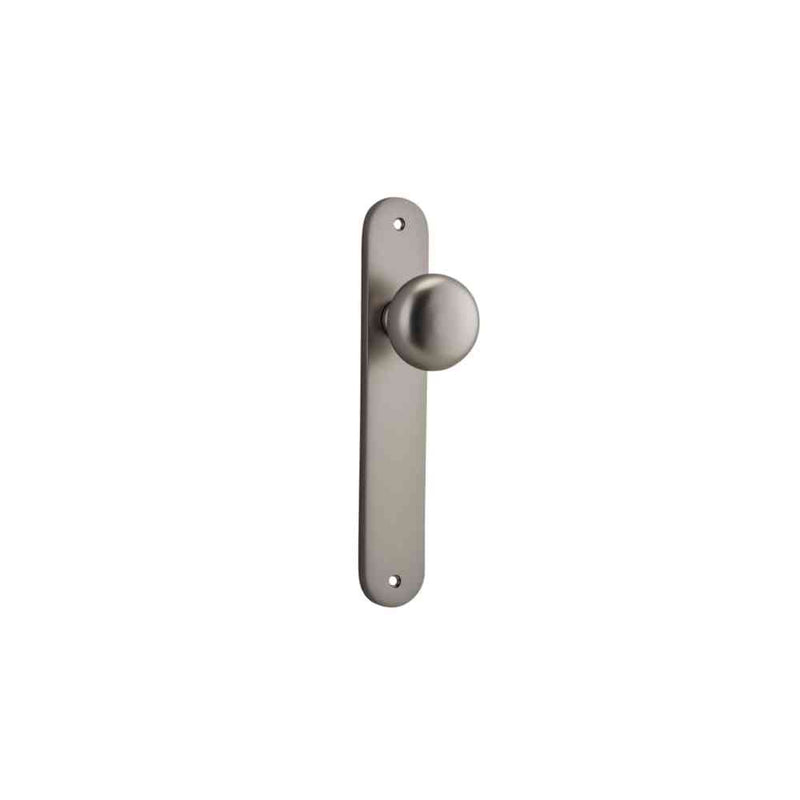 Door Knob Cambridge Oval Latch Satin Nickel