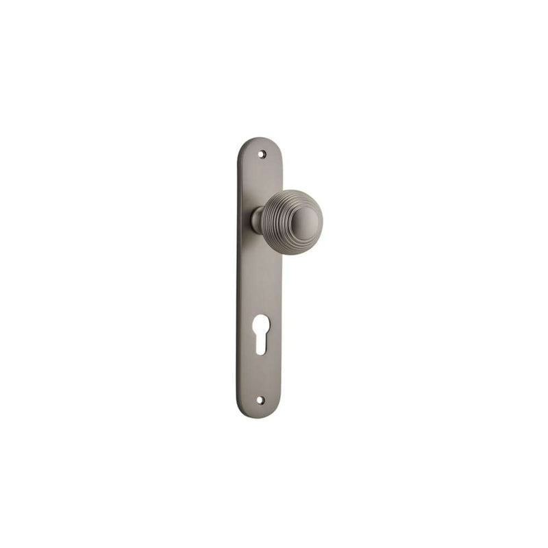 Door Knob Guildford Oval Euro Satin Nickel