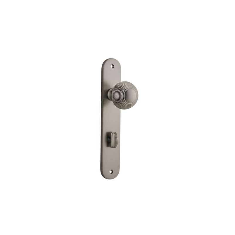 Door Knob Guildford Oval Privacy Satin Nickel