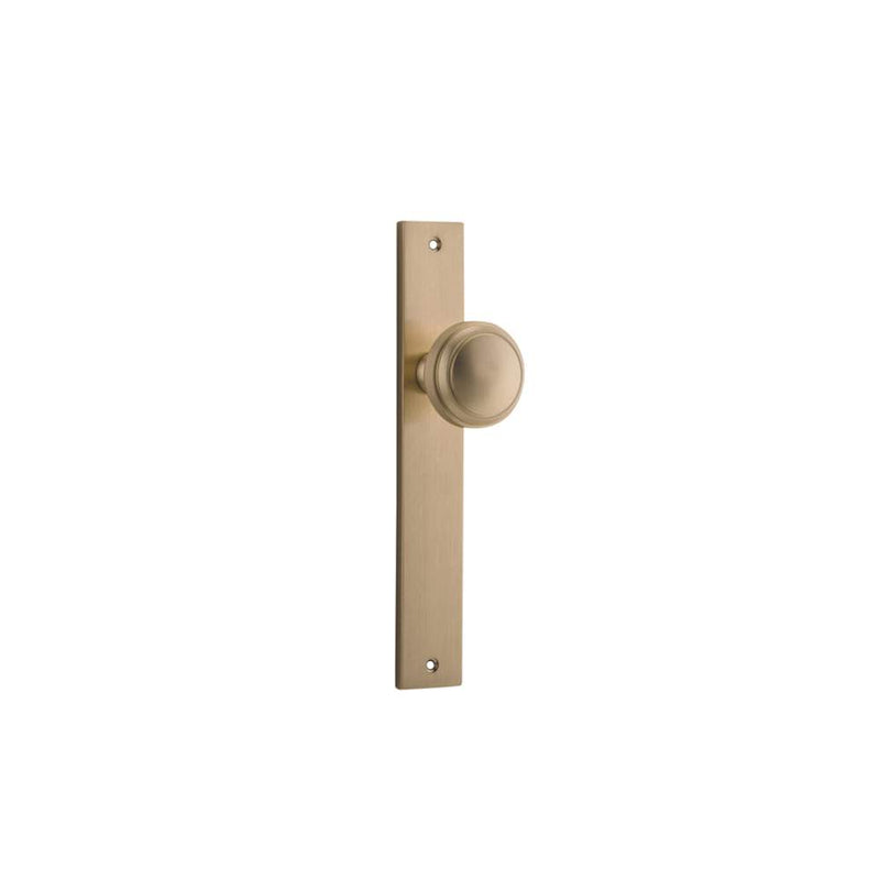 Door Knob Paddington Rectangular Latch Brushed Brass