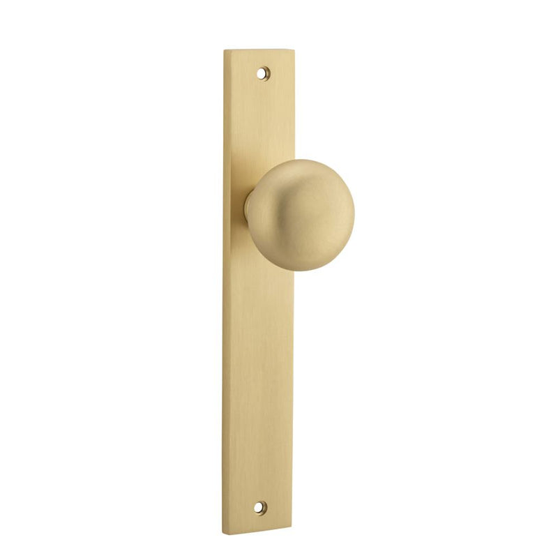 Door Knob Cambridge Rectangular Latch Brushed Brass