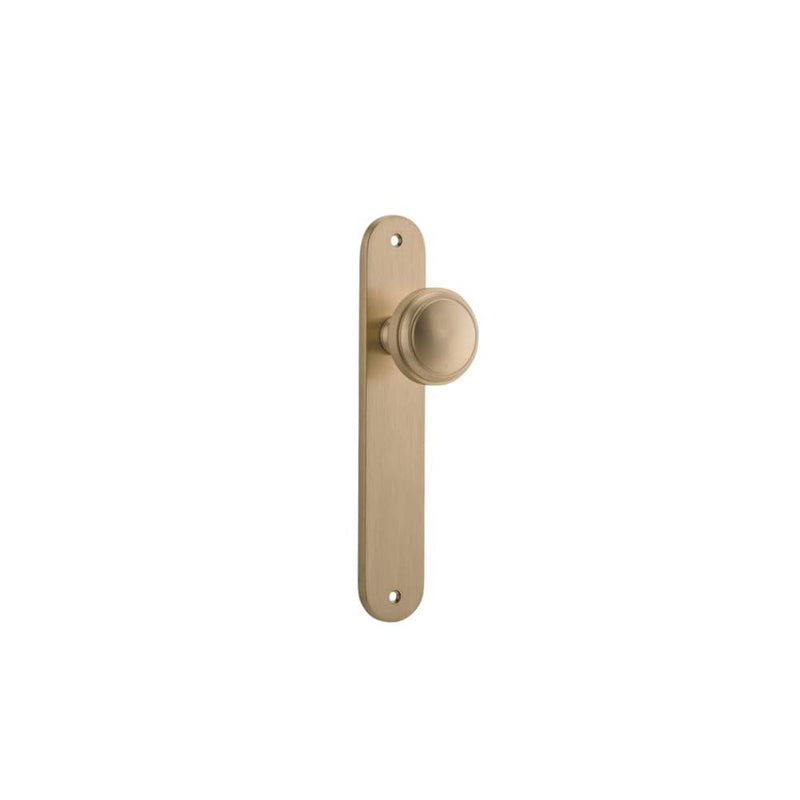 Door Knob Paddington Oval Latch Brushed Brass